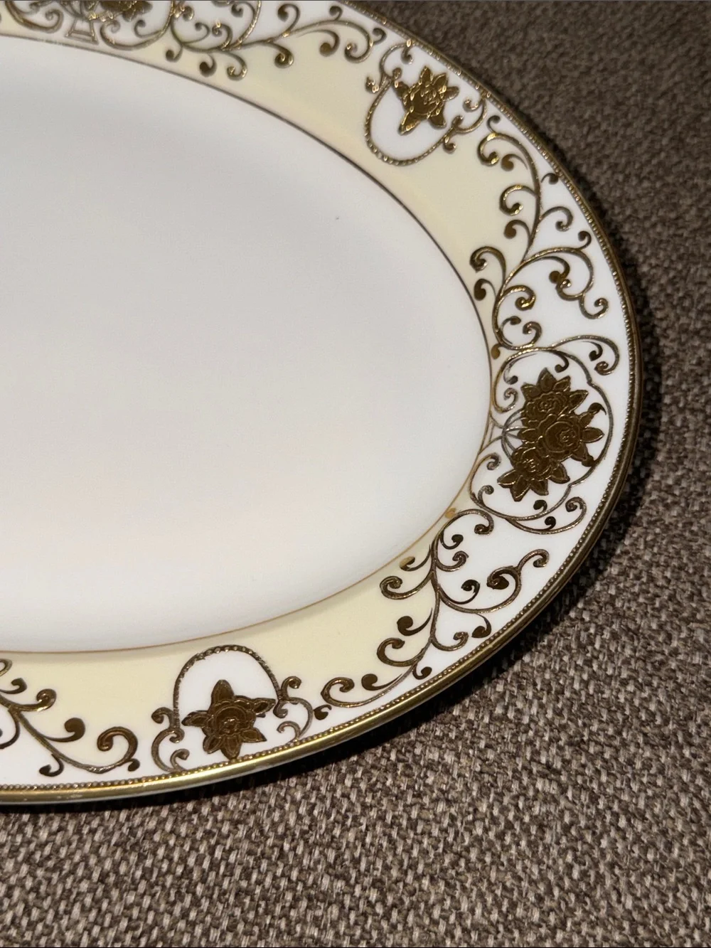Hand Painted Crescent Platter Meito China